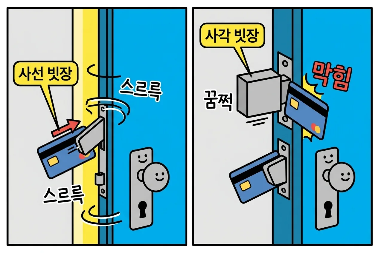 데드볼트와 래치볼트, 한 문에 빗장이 둘인 이유